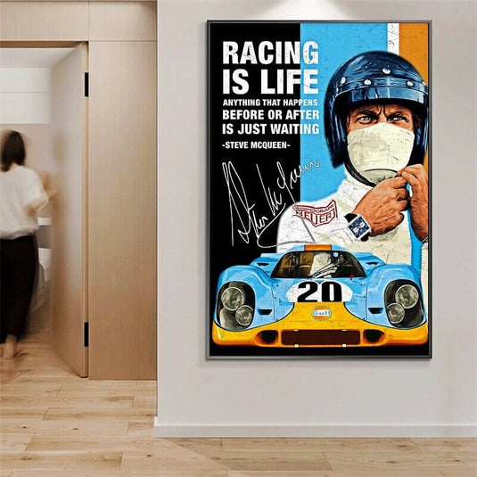 24 Hours of Le Mans Racing Formula Canvas Wall Hanging Art-GraffitiWallArt