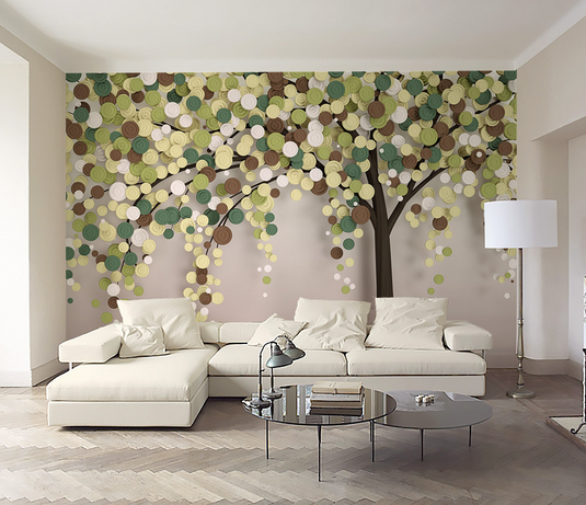 3D Abstract Tree Wallpaper Murals-GraffitiWallArt