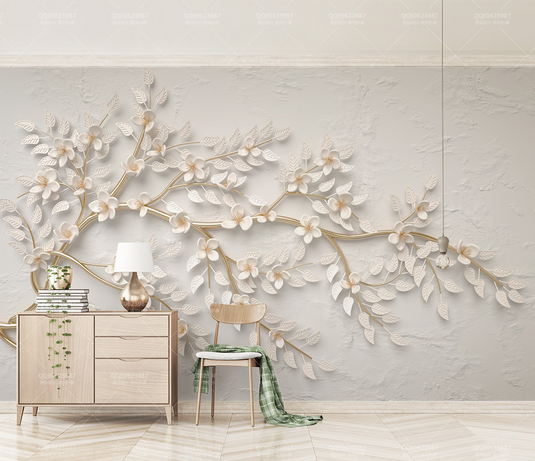 3D Tree Bended Branches Wallpaper Murals-GraffitiWallArt