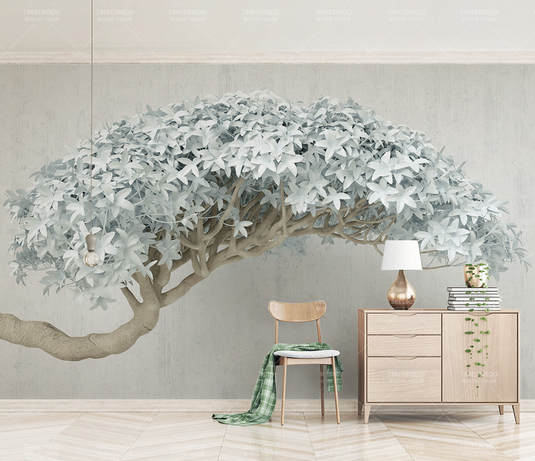 3D Tree Elegant Theme Wallpaper Murals - Exquisite Designs-GraffitiWallArt