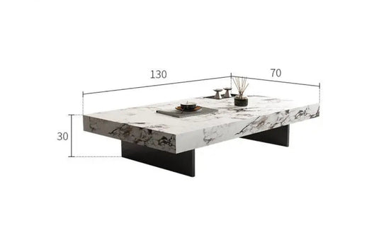 Marble rectangular stone coffee table - GraffitiWallArt