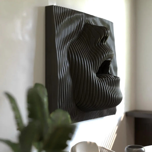 3D Face Waves Wall Art