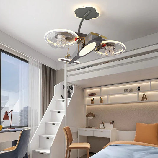 Airplane Fan Light for Kids Bedroom - GraffitiWallArt