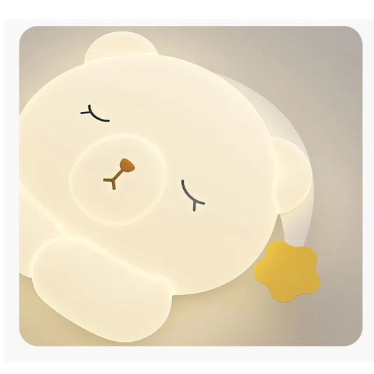 Bear Sleeping in Moon Cap Ceiling Light for Kids Room - GraffitiWallArt