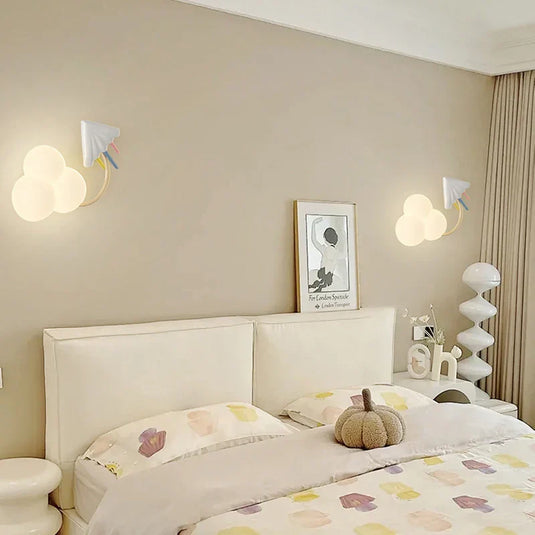 Aeroplane in Clouds Wall Light for Kids Room - GraffitiWallArt