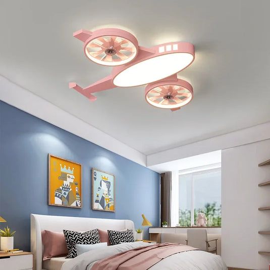 Mounted Aeroplane Ceiling Light & Fan - GraffitiWallArt