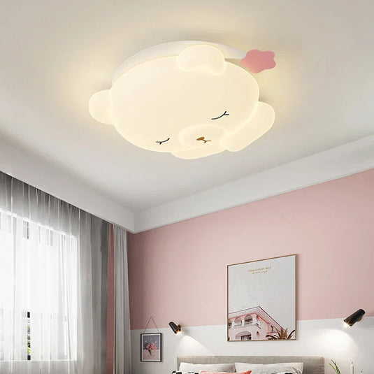 Bear Sleeping in Moon Cap Ceiling Light for Kids Room - GraffitiWallArt