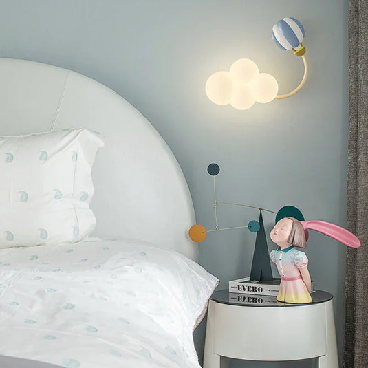 Aeroplane in Clouds Wall Light for Kids Room - GraffitiWallArt