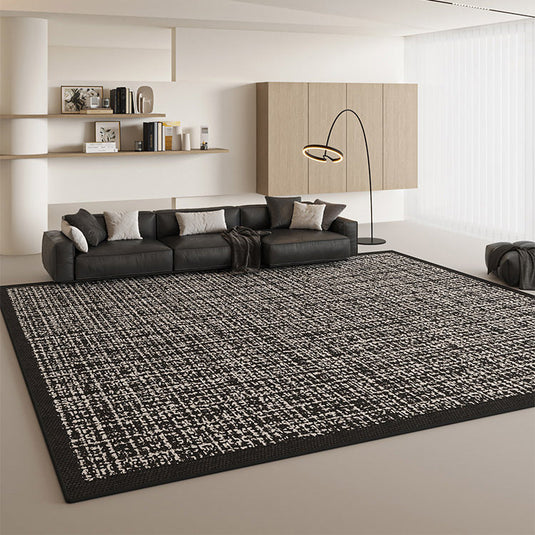 Black Net Rug: Modern Sophistication for Contemporary Spaces