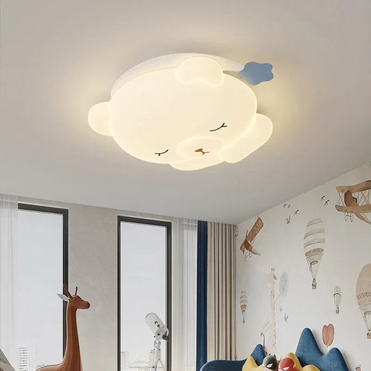 Bear Sleeping in Moon Cap Ceiling Light for Kids Room - GraffitiWallArt