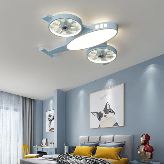 Mounted Aeroplane Ceiling Light & Fan - GraffitiWallArt