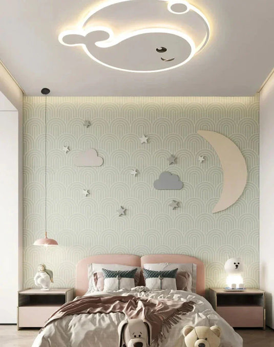 Dolphin Shape LED Ceiling Light For Kids Room - GraffitiWallArt