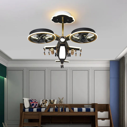 Fighter Combat Helicopter Ceiling Light for Kids Room - GraffitiWallArt