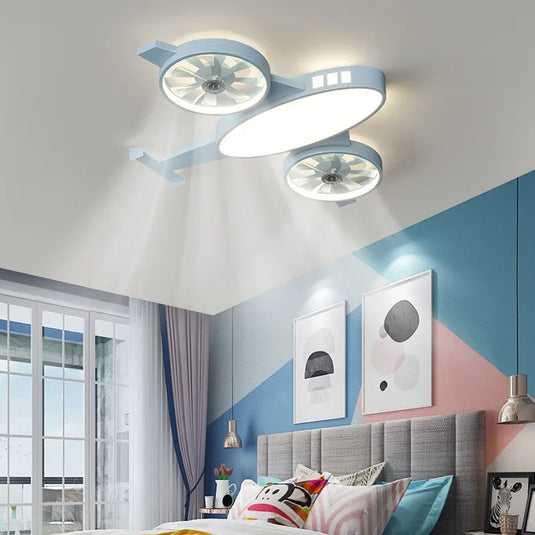 Mounted Aeroplane Ceiling Light & Fan - GraffitiWallArt