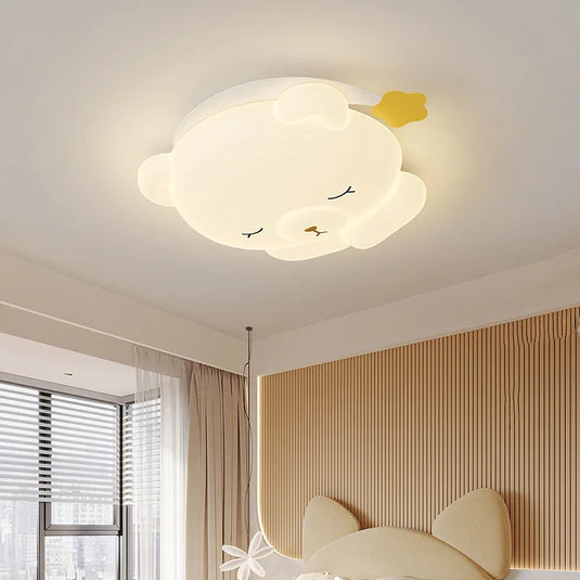 Bear Sleeping in Moon Cap Ceiling Light for Kids Room - GraffitiWallArt