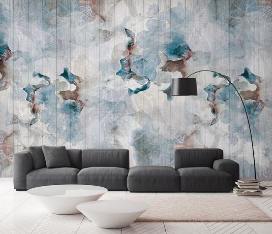 Abstract Floral Wallpaper Murals: Transform Your Space-GraffitiWallArt