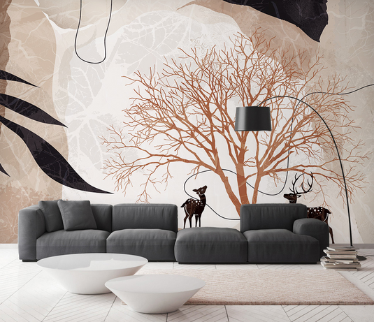 Abstract Tree Wallpaper Murals - Transform Your Space-GraffitiWallArt