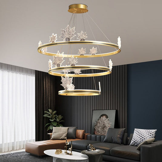 Acrylic Flower Chandelier - Find the Perfect Lighting-GraffitiWallArt