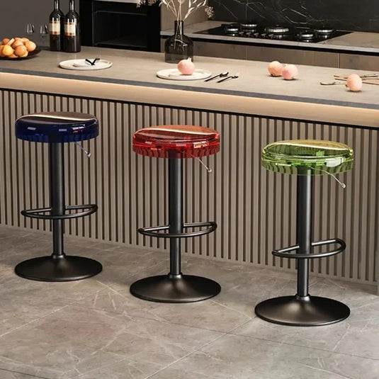 Acrylic High-End Kitchen Island Counter bar Stool-GraffitiWallArt