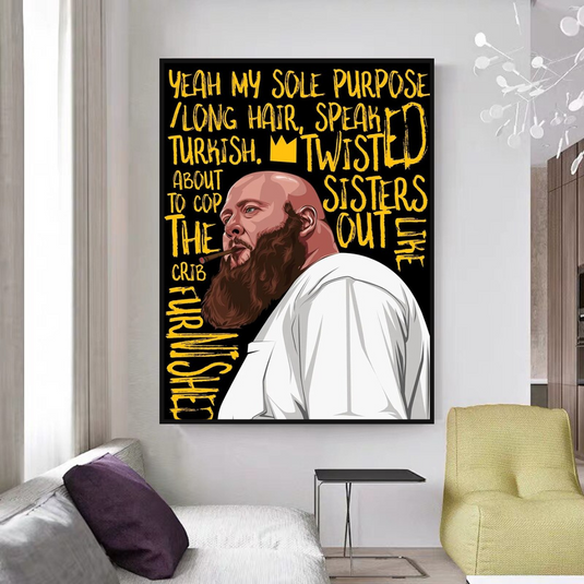 Action Bronson Singer Rapper Canvas Wall Art-GraffitiWallArt