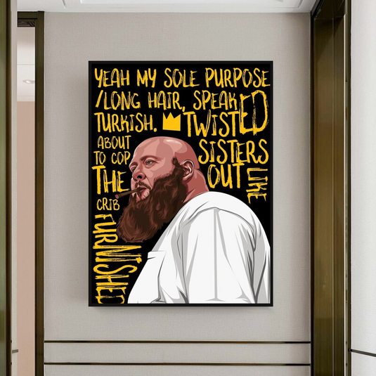 Action Bronson Singer Rapper Canvas Wall Art-GraffitiWallArt