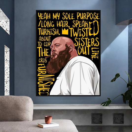 Action Bronson Singer Rapper Canvas Wall Art-GraffitiWallArt