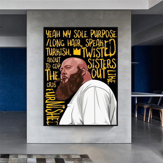 Action Bronson Singer Rapper Canvas Wall Art-GraffitiWallArt