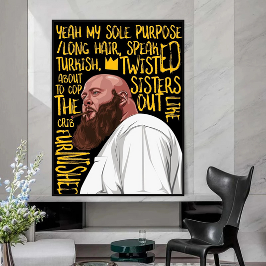 Action Bronson Singer Rapper Canvas Wall Art-GraffitiWallArt