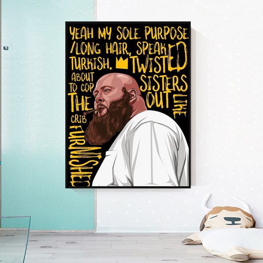 Action Bronson Singer Rapper Canvas Wall Art-GraffitiWallArt