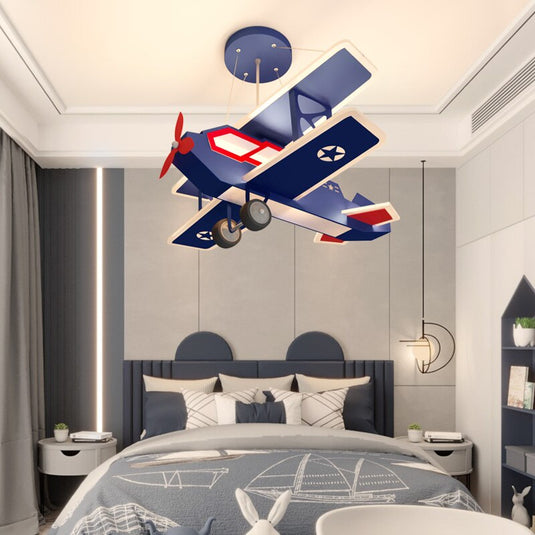 Airplane LED Hanging Light for Kids Room-GraffitiWallArt