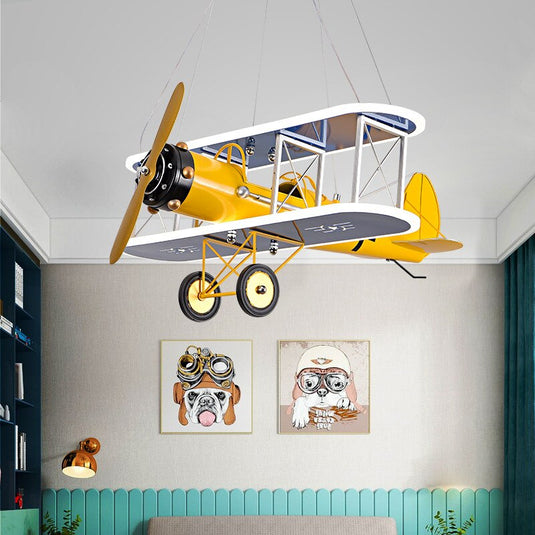 Airplane LED Pendant Light for Kids Nursery-GraffitiWallArt