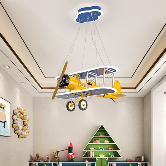 Airplane LED Pendant Light for Kids Nursery-GraffitiWallArt