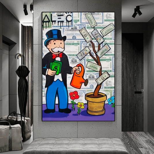 Alec Monopoly and Richie Graffiti Canvas Wall Art-GraffitiWallArt