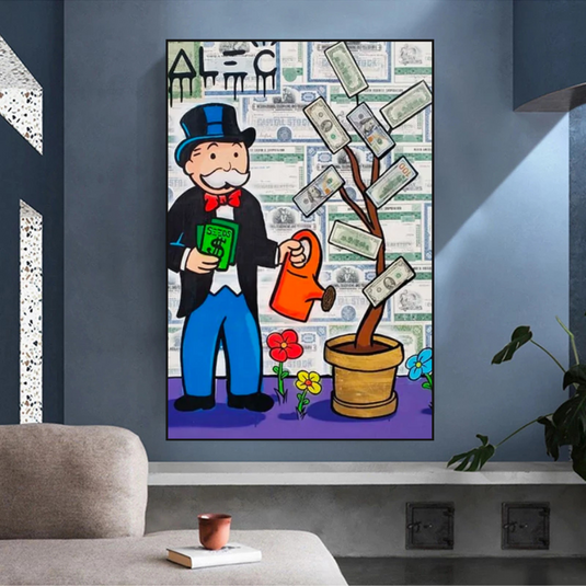 Alec Monopoly and Richie Graffiti Canvas Wall Art-GraffitiWallArt