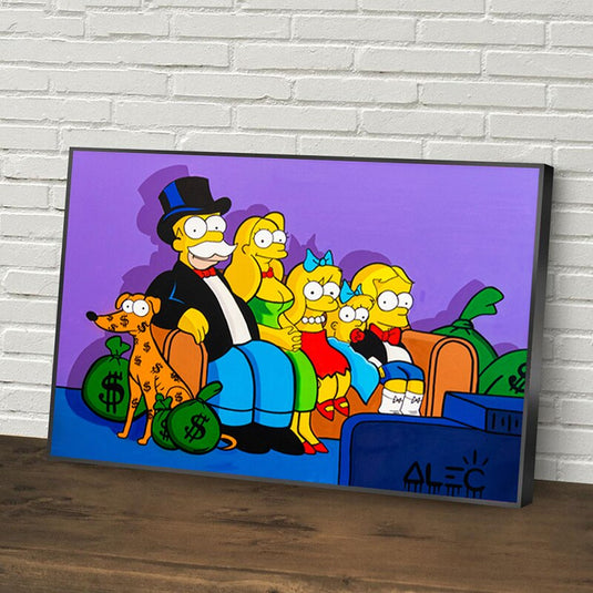 Alec Monopoly and Simpsons HD Canvas Wall Art-GraffitiWallArt