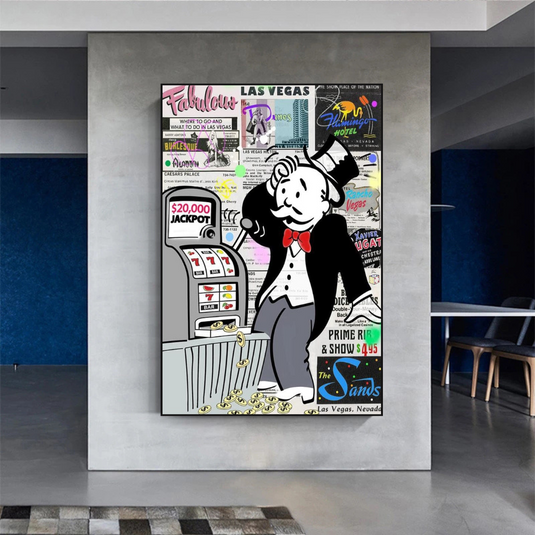 Alec Monopoly ATM Machine Canvas Wall Art-GraffitiWallArt