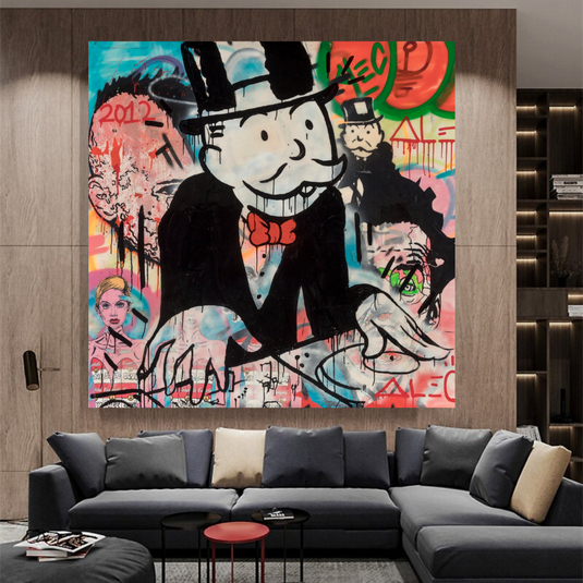 Alec Monopoly DJ Music Canvas Wall Art-GraffitiWallArt