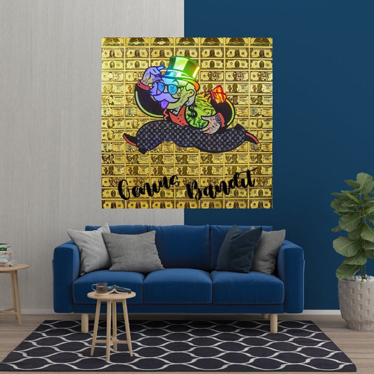 Alec Monopoly Genius Bandit Canvas Wall Art-GraffitiWallArt