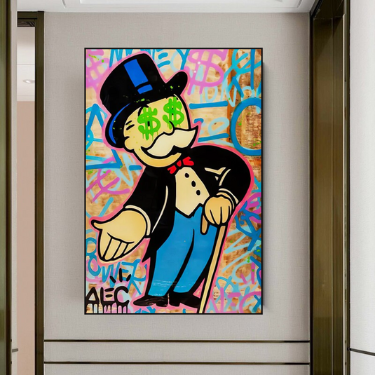 Alec Monopoly Graffiti Canvas Wall Art-GraffitiWallArt