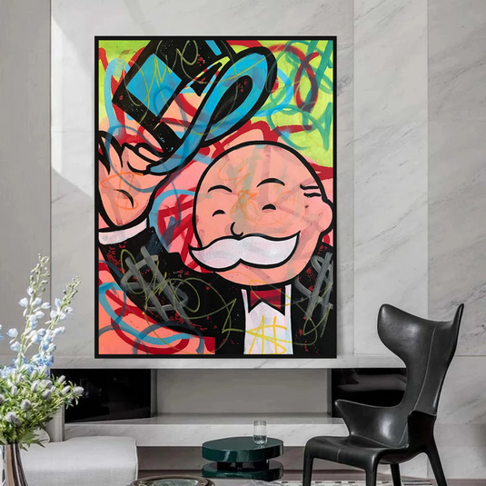 Alec Monopoly Millionaire Canvas Wall Art - Inspiring Home Decor-GraffitiWallArt