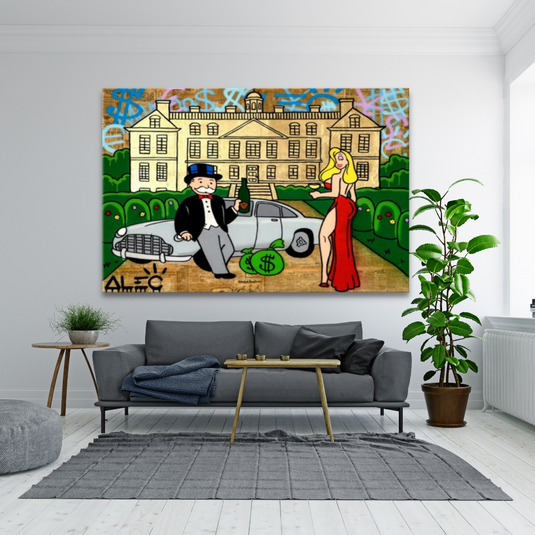 Alec Monopoly Millionaire Palace Canvas Wall Art-GraffitiWallArt