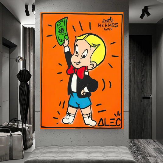 Alec Monopoly Richie Rich Money Man Canvas Wall Art-GraffitiWallArt