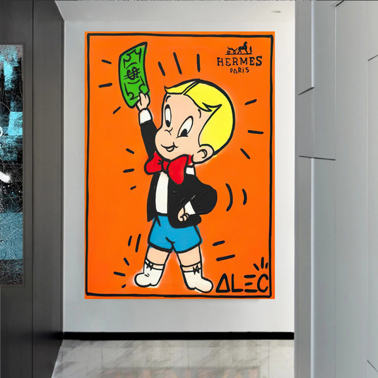 Alec Monopoly Richie Rich Money Man Canvas Wall Art-GraffitiWallArt