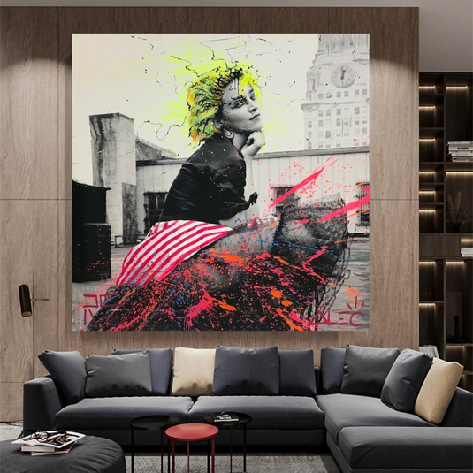 Alec Singer Madonna Canvas Wall Art-GraffitiWallArt