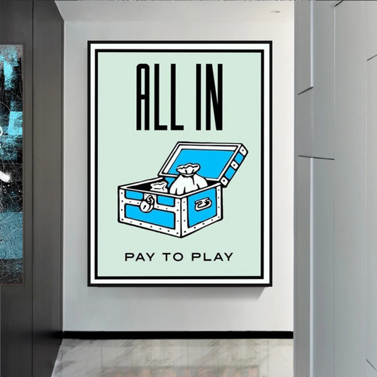 All in Pay to Play Classic Game: Monopoly Wall Art-GraffitiWallArt