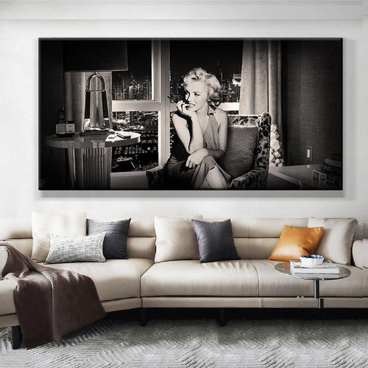 All Time Classic Vintage - Marilyn Canvas Wall Art-GraffitiWallArt