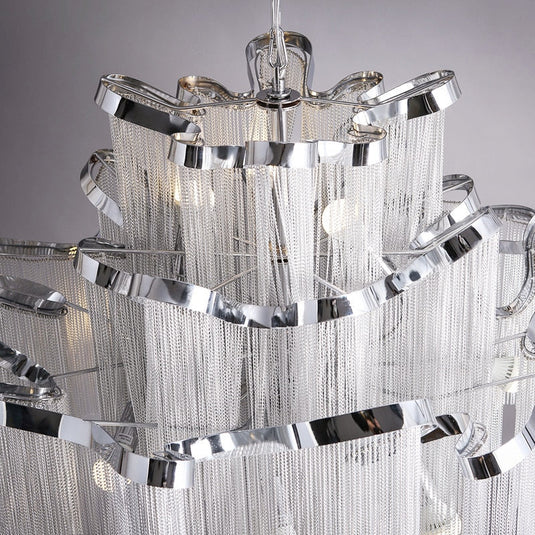 Aluminium Fringed Chandelier: Elegant and Timeless Design-GraffitiWallArt