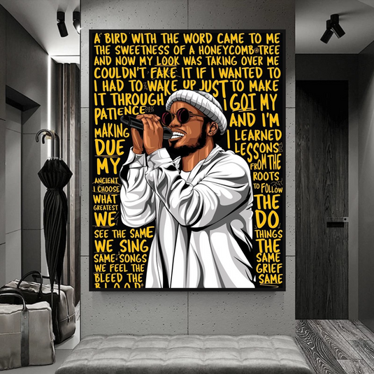 Anderson Paak Singer Rapper Canvas Wall Art-GraffitiWallArt