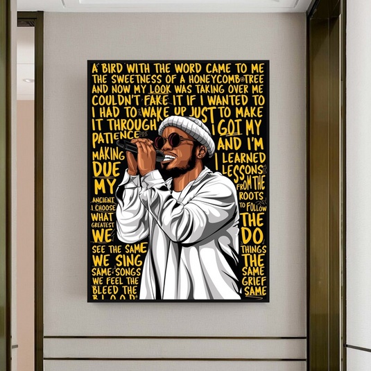 Anderson Paak Singer Rapper Canvas Wall Art-GraffitiWallArt