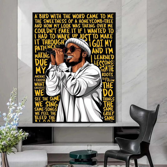 Anderson Paak Singer Rapper Canvas Wall Art-GraffitiWallArt